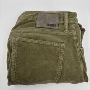 Mavi Mens 36x30 Zach Straight Leg Green 5 Pocket Design Corduroy Jeans